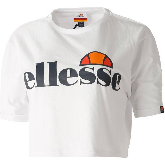 Ellesse Womens Alberta Logo Crop T-Shirt White