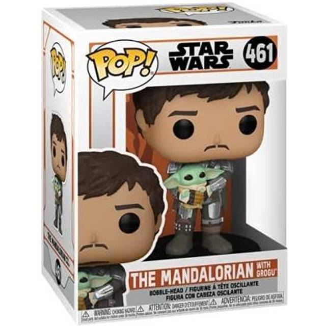 FUNKO POP! Vinylfigur: Star Wars: Mandalorian Holding Child 12 cm