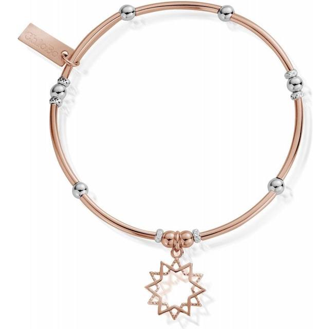 ChloBo Rose Gold and Silver Wishful Soul Star Bracelet MBMNBR591