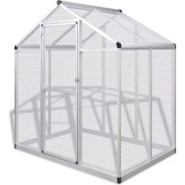 vidaXL Outdoor Aviary Aluminium 178x122x194 cm - Transparent