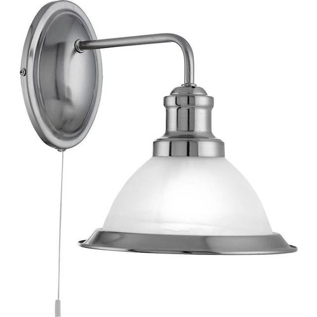 Searchlight 1481SS Bistro - 1 Light Wall Bracket Satin Silver Marble G