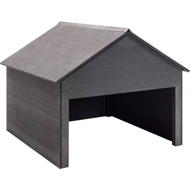 Garage för gräsklippare grå 80x80x70 cm WPC