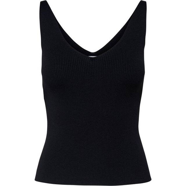 Sleeveless V-Neck Jumper - Black - M