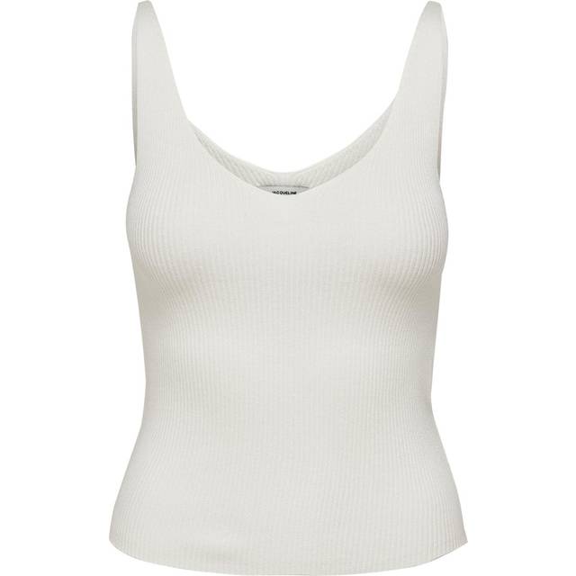Sleeveless V-Neck Jumper - White - M