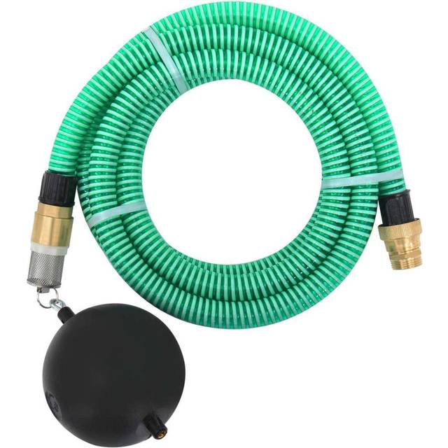Sugslang med kopplingar mässing grön 1,1" 5 m PVC