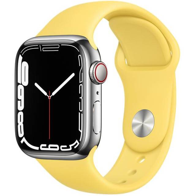 Apple Watch Series 7, Stainless Steel, 41mm, GPS + Cellular, Sport Band •  Price »