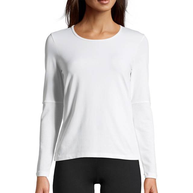 Casall Essential Mesh Detail Long Sleeve, Padel- och tennis T-shirt dam - VIT (34)