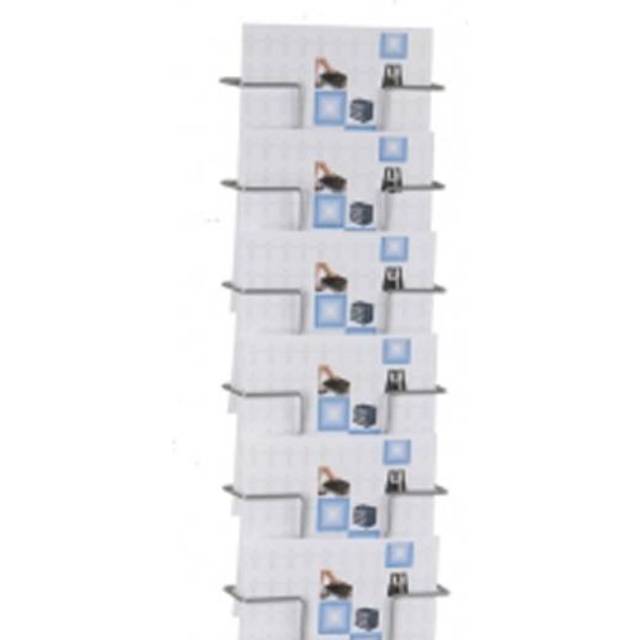 Twinco A4 Wall Mounting Display 6 Compartments, Silver
