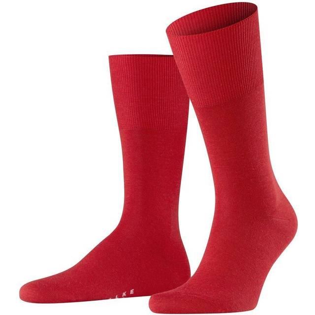 Falke Airport Socks för män, röda (Scarlet 8120), Storbritannien 8,5 – 9,5 (storlek: 43–44)