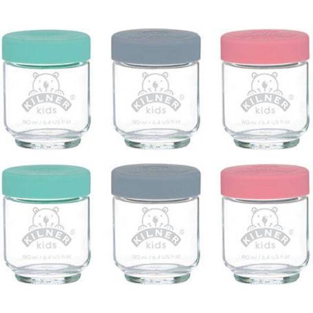 Kilner 0025.017 Set of 6 Kids Jars 190ml, Glass