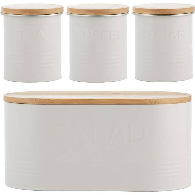 Typhoon essentials 4pc jar set oatmeal for bread tea coffee sugar 1401.065
