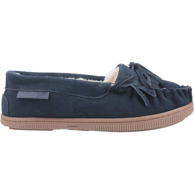 Hush Puppies Addy Slip On Memory Foam Womens Slippers | Slip On Shoes  | Navy  | UK Size 3