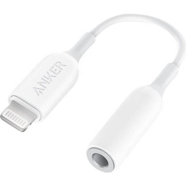 Anker lightning to 3.5mm white headphone adapter for apple iphone mfi-certified
