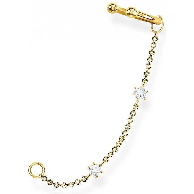 Thomas Sabo boucle d'oreille unique pierres blanches argent plaqué or EC0021-414-14