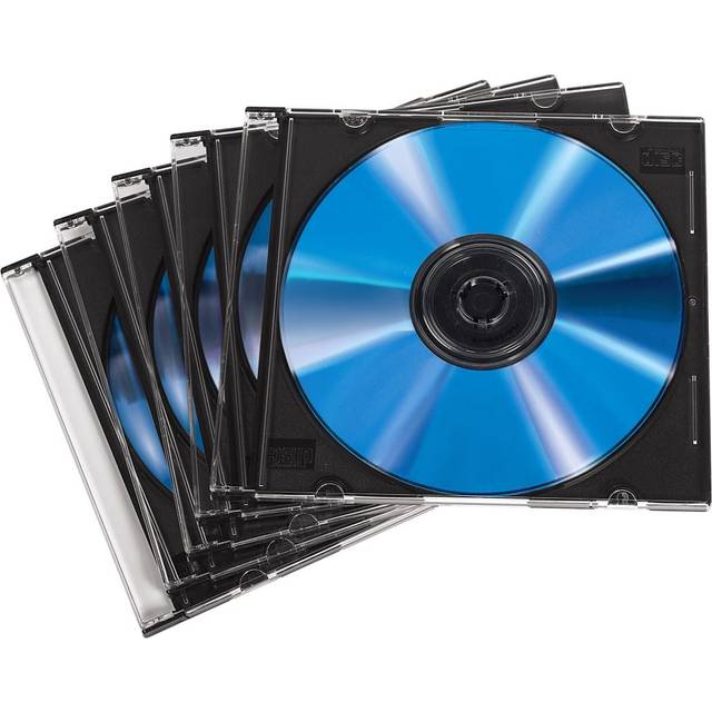 Hama slim CD DVD Blu-Ray Blu Ray Blue Ray Jewel Case, pack of 25, transparent