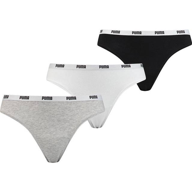 Puma Pack of 3 Thongs - Grey / Black / White