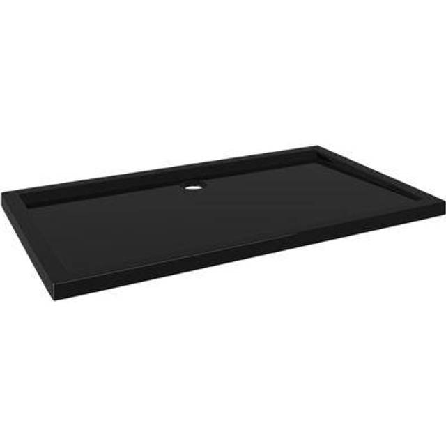 vidaXL Rectangular ABS Shower Base Tray Black 70x120 cm