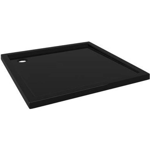 vidaXL Duschkar fyrkantigt ABS svart 90x90 cm