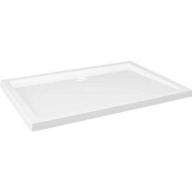 vidaXL Duschkar rektangulärt ABS vit 70x100 cm