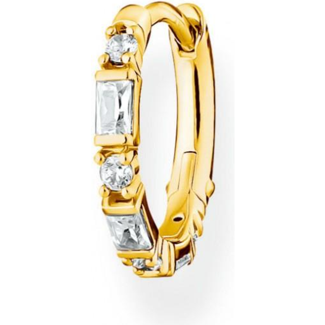 Thomas Sabo Créole pierres blanches argent plaqué or CR666-414-14