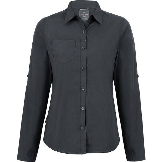 Craghoppers Womens Expert Kiwi Long-Sleeved Shirt - Carbon Grey - 14