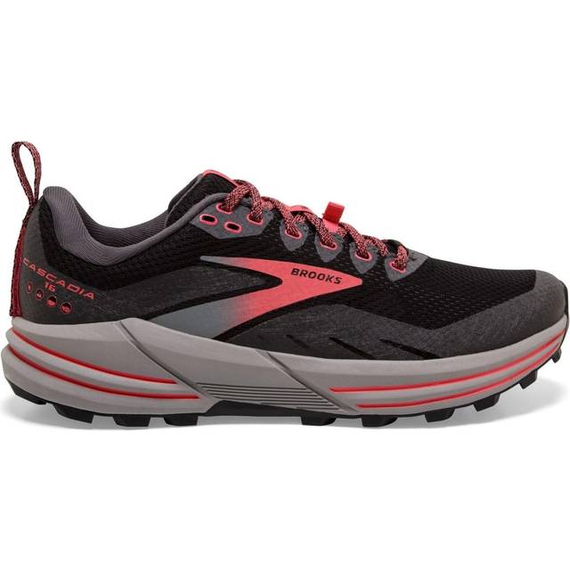 Brooks Cascadia 16 GTX löparsko för kvinnor, Svart svärtad pärla korall, 36.5 EU