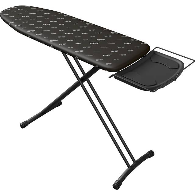 Strykbräda Comfortboardglasögon, 38 cm x 120 cm, 100% bomull, anpassar sig till de flesta ånggeneratorer, justerbar höjd, järnstöd, säkert stängningssystem, lätt att förvara