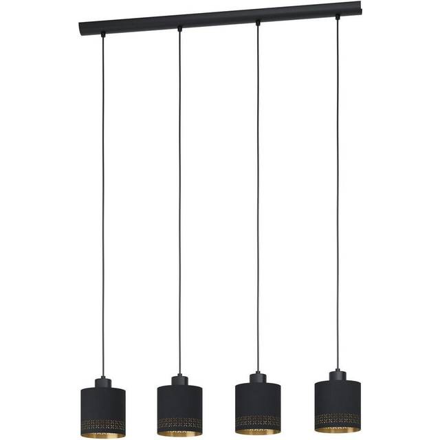 Esteperra 4 Lamp Straight Bar Pendant Ceiling Light Black - Eglo