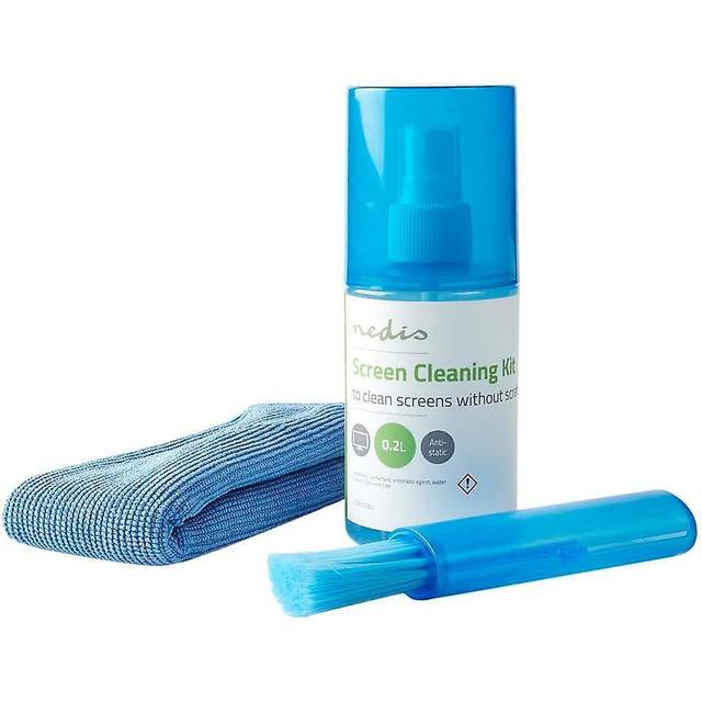Nedis Screen Cleaner Kit LCD TV SmartphoneTablet with Brush & Cloth 200 ml