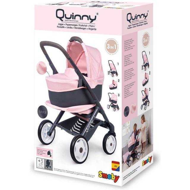 3-in-1 Maxi Cosi Pushchair with Carrycot - SMOBY rose