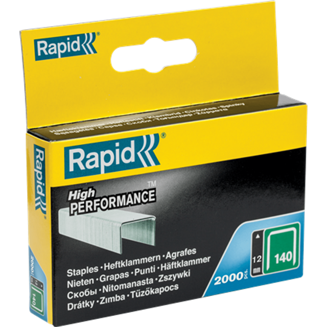Rapid 140/12MM Galvanised Staples (Pack-2000)