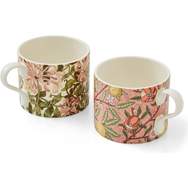 Spode Morris & Co. Fruit And Honeysuckle Set Of 2 Mugs