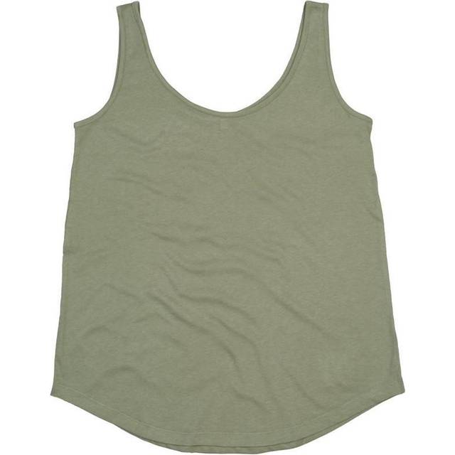 (S, Soft Olive) Mantis Womens/Ladies Loose Fit Sleeveless Vest Top