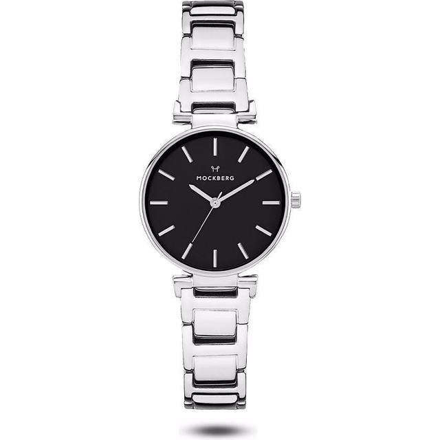 Mockberg Modest Links MO626 - Dam - 28 mm - Analogt - Quartz - Mineralglas - Black (28 mm)