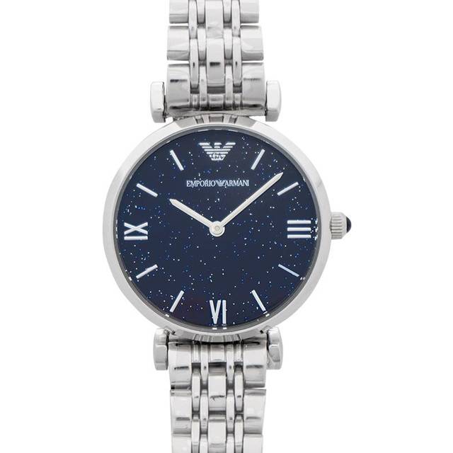Emporio Armani Gianni T-Bar Ladies Watch AR11091ÃBlue DialÃStainless Steel Strap - Multicoloured