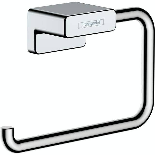 Hansgrohe - AddStoris Bathroom Toilet Roll Holder Chrome Wall Mount Modern