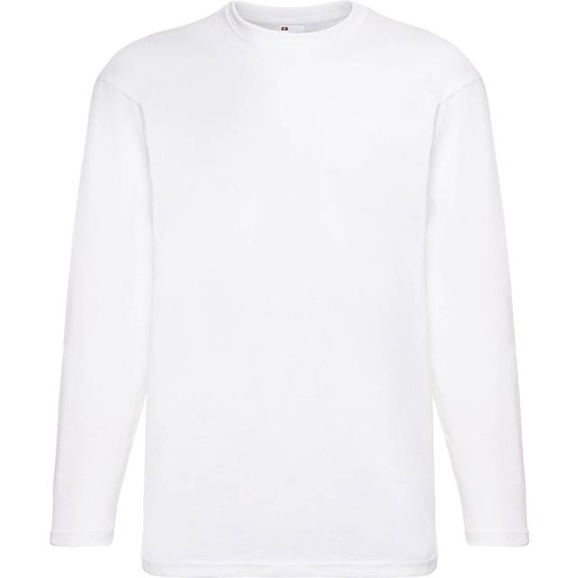 (2XL, Snow) Mens Value Long Sleeve Casual T-Shirt