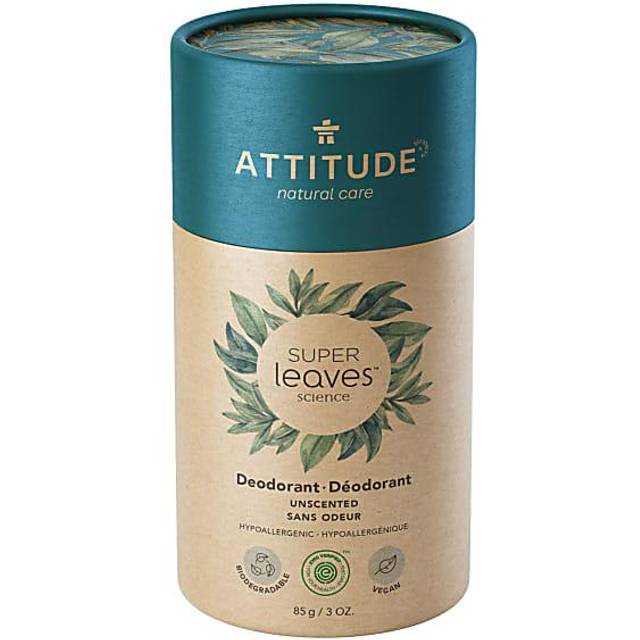 Attitude Super Leaves Deodorant Unscented 3 oz