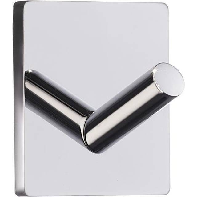 Beslagsboden Enkelkrok Självhäftande Mini 30x30mm (Förkromad)