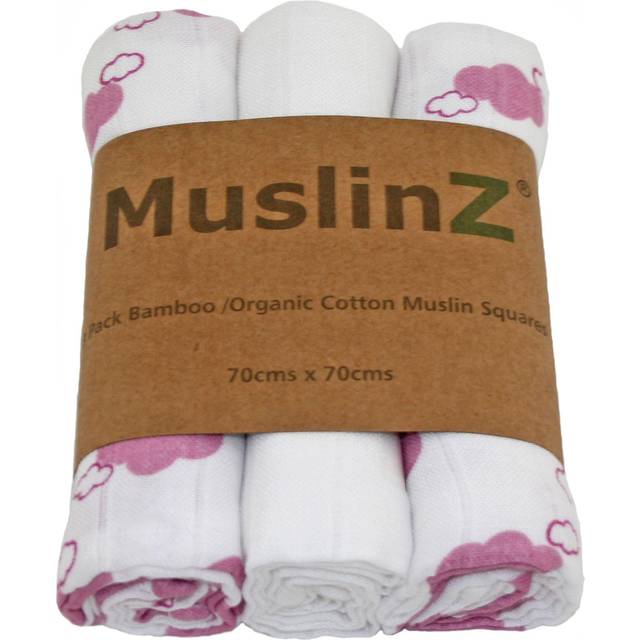 MuslinZ Muslinfiltar 3-pack Moln (Rosa)