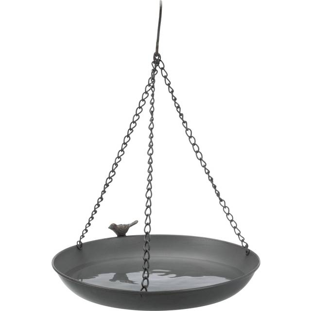 Trixie Metal Hanging Bird Bath - Grey - 7 x 38 x 40.5cm
