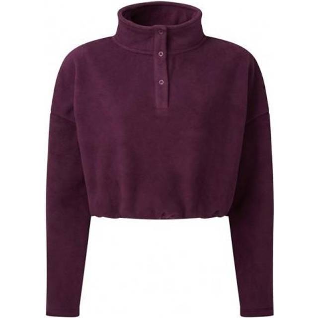 (S-M, Mulberry Red) TriDri Womens/Ladies Cropped Fleece Top