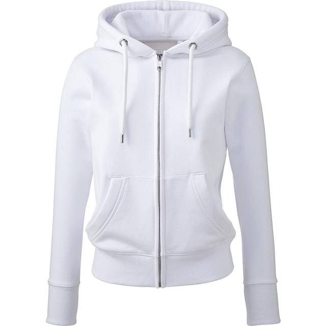 Organic Full Zip Hoodie - White - M