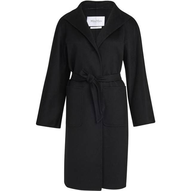 Lilia Cashmere Wrap Coat - Black - Designed to transcend seasons, Max Mara outerwear is defined by timeless silhouettes and premium fabrics. Made in Italy, the Lilia coat is cut from the finest cashmere in the brand's signature wrap shape and has a belted waist and a wide collar.