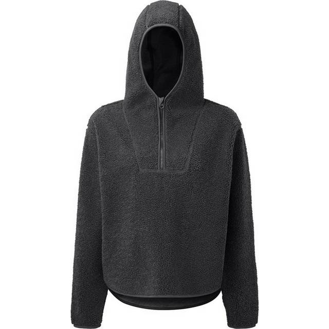 TriDri Womens Sherpa Fleece Quarter Zip Hoodie - Black - xxs