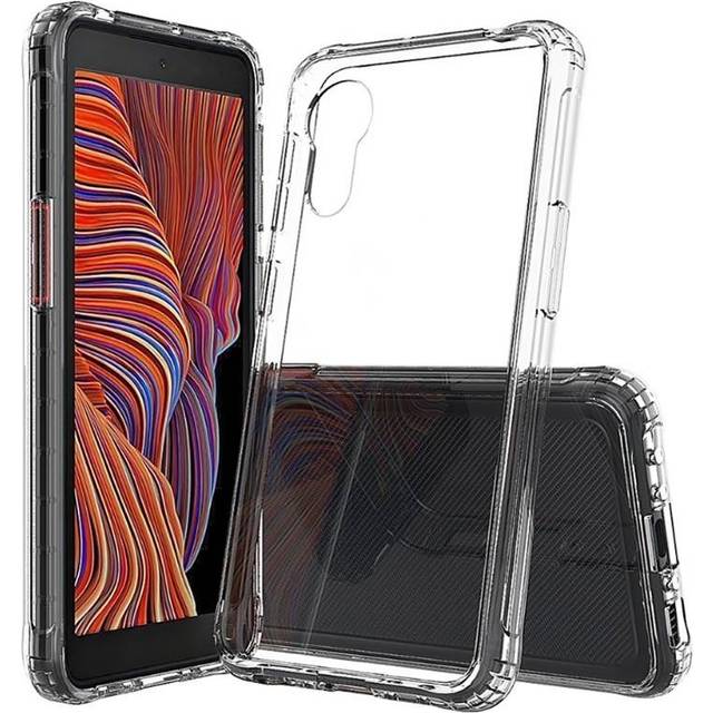 JT Berlin Pankow-Clear skyddsfodral Samsung Galaxy Xcover 5 fodral transparent (stötdämpande TPU-ram, reptålig baksida av akrylglas, anti-fingeravtryck)