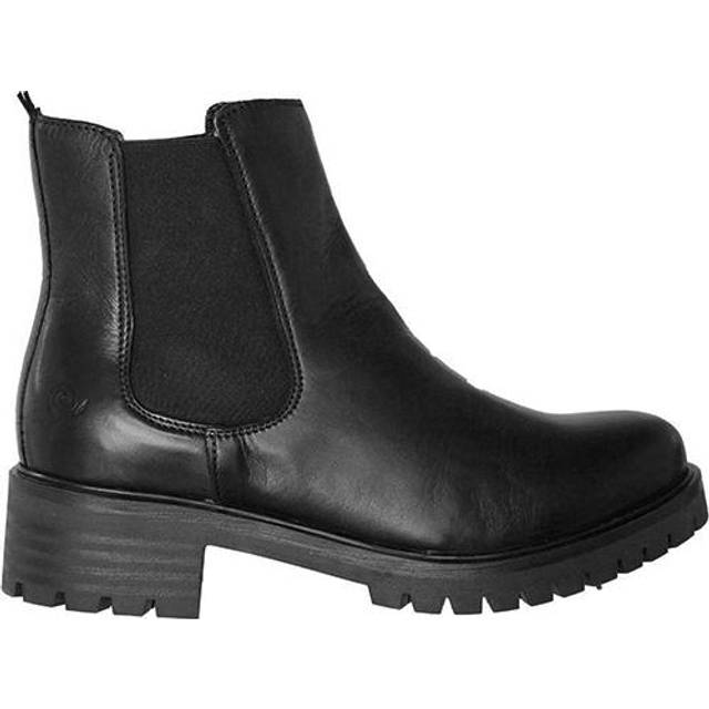 Rosa Negra - Svarta fodrade boots i skinn storlek 40 - Black (40)