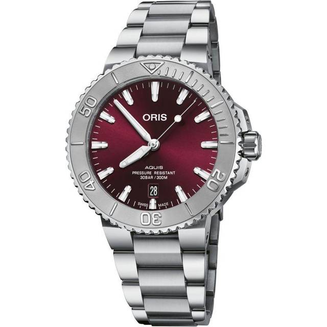 Oris Mens Aquis Date Relief Watch 01 733 7766 4158-07 8 22 05PEB - Silver