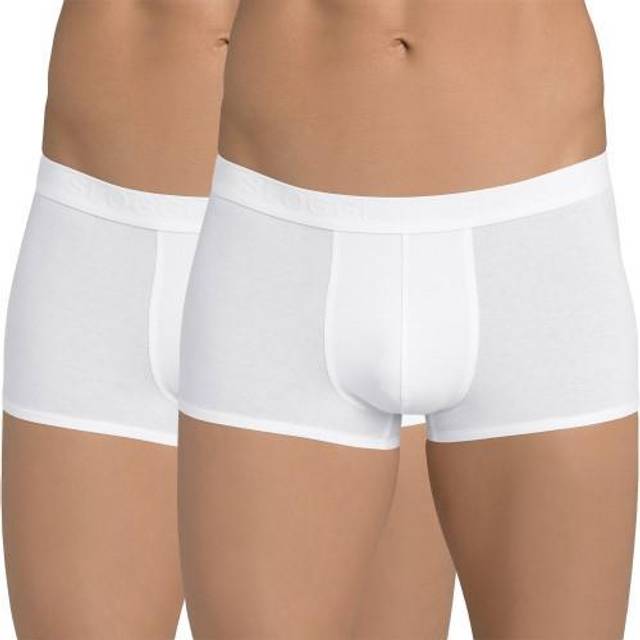 2 Pack White 24/7 Basic Natural Cotton Hipster Briefs Men's 34 Mens - Sloggi