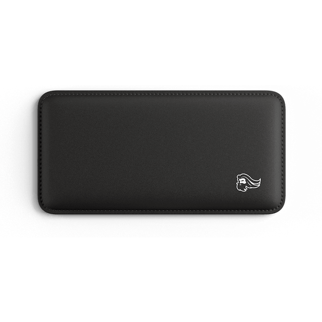 Glorious Gaming Padded Mouse Wrist Rest – Fransfria sydda kanter, slät tygyta, halkfri gummibas, mellanstor fasthet, 200 x 100 x 17 mm – Black